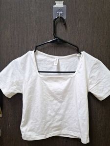 Solid White Top For Women