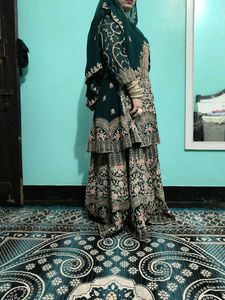 Fancy Green Bridal Lehenga