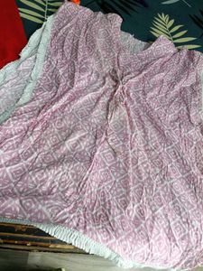 Pink Patterned Beach Cover-Up