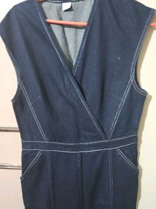 Denim Sleeveless Jumpsuit