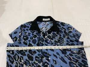 Leopard Print Button-Up Top
