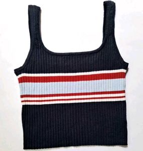 Striped Crop Tank Top