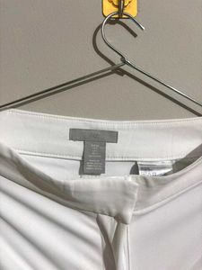 White Wide Leg Trousers