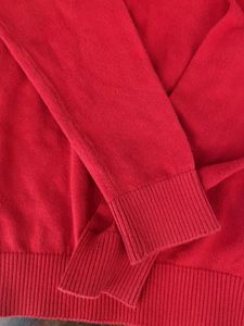 Red Quarter-Zip Sweater