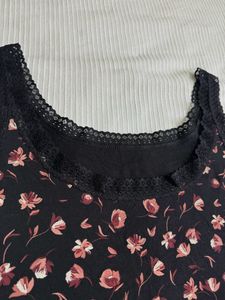 Black Floral Camisole