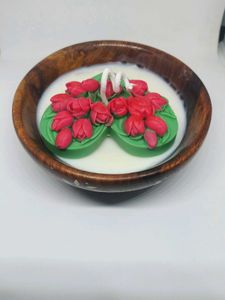 Heart Tulip Candle