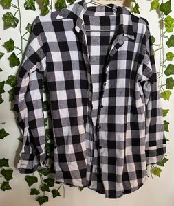Black and white Plaid t-shirt