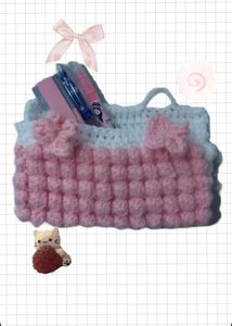 crochet handmade pencil pouch₊˚⊹ ᰔ