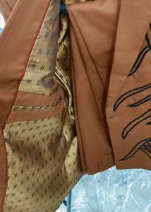 Unique Rust Blazer with Black Embellishments