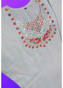 Embroidered Kurti Top( Size L)