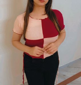 Maroon Pink Check