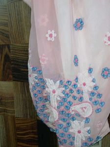 Elegant Embroidered Lucknowi Chicken Suit