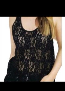 Black Lace Tank Top