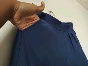 Blue Pleated Trousers