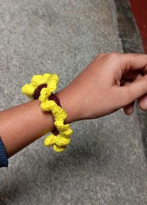 😍pack Of 6 crotchet Flower Hair Tie💫