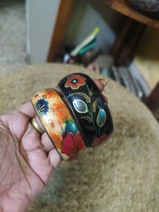 Handpainted Vintage Pure Brass Bangles