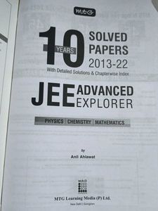 Jee Advance Explorer Soved Papers (2013-22)