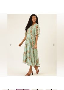 LABEL RITU KUMARFloral Print Fit &amp; Flare Dress