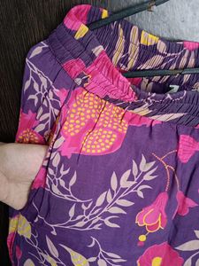 Floral Print Kurta Pant Set