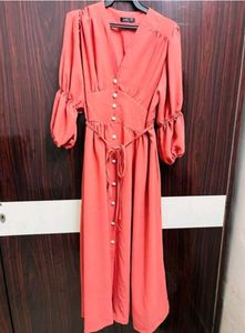 Long Peach Maxi Dress