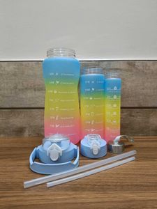 Motivational Water Bottle Set Of 3 - Stay Hydrated