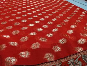 Full Work Red Saree For Women