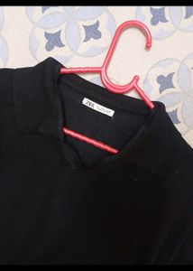 Zara Black Collar T-shirt