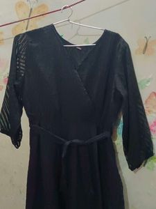 Elegant Black Wrap Dress