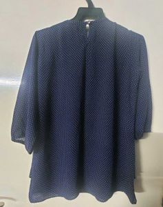 Multilayered Elegant Polka Chiffon Top.Brand new.