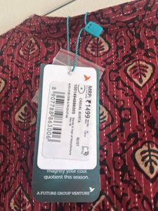 Maroon Print Kurti Tunic