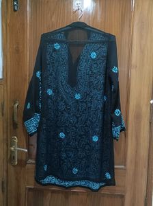 Lukhnowi Chikankari Kurta 🖤🩵