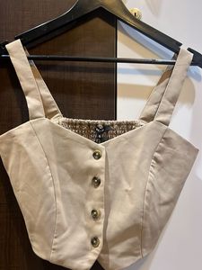 Cute Beige Crop Top