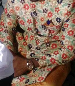 Floral Sherwani with Brooch