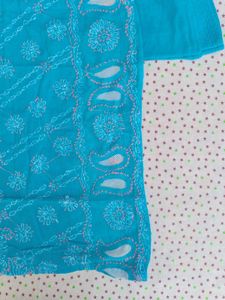 Blue Embroidered Kurta Set