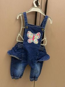 Stylish Denim Dunagaree Skirt Like