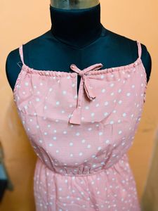 Pink Dress Polka Dot Xl Size