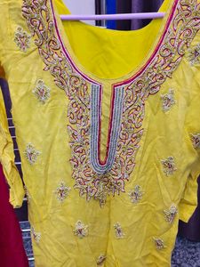 Yellow Stone Work Salwar Suit