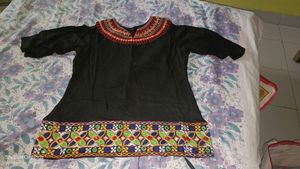 Black Work Short Kurta