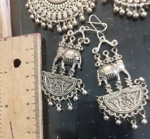 Silver Tone Earrings Set