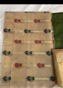 Banarasi Golden Green Suit Set