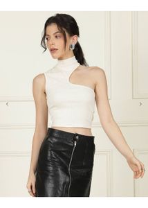 Colar cut out crop top