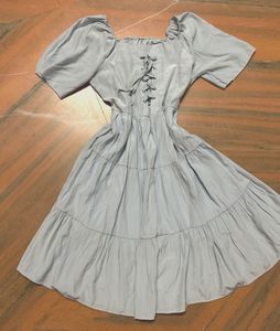 Cute Light Blue Tiered Dress