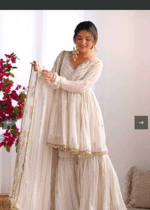 Mal Chanderi Anarkali Suit