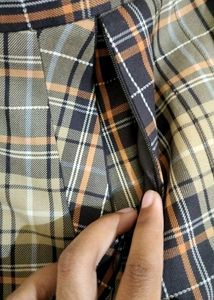 Check High Waist Skirt