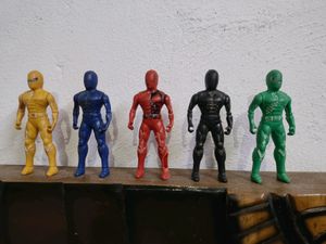 Vintage 1980s Musclebound Ninja Toy Figures Set of