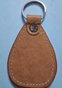 Vintage Canara Bank Leather Keychain