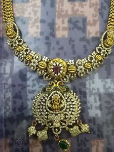 Gold Plated Temple Necklace Short Chain