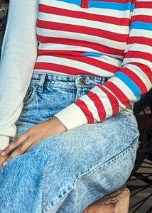 Retro Striped Long Sleeve Top