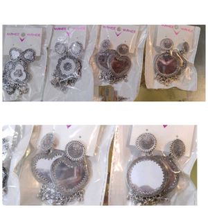 Combo Of 4 Mirror Earrings