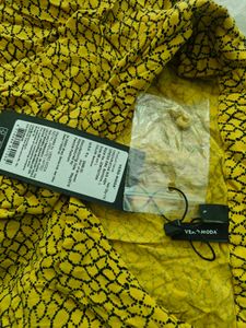 Vero Moda Yellow Printed A-line Dress